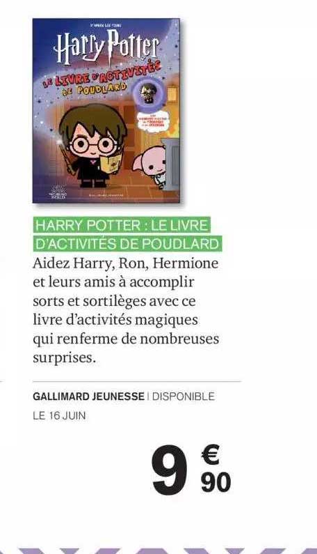 harry potter : le livre d'activités de poudlard
