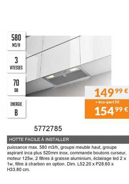 hotte facile à installer 5772785