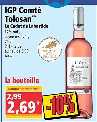 igp comté tolosan le cadet de labastide