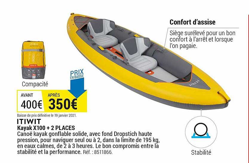 itiwit kayak x100 + 2 places