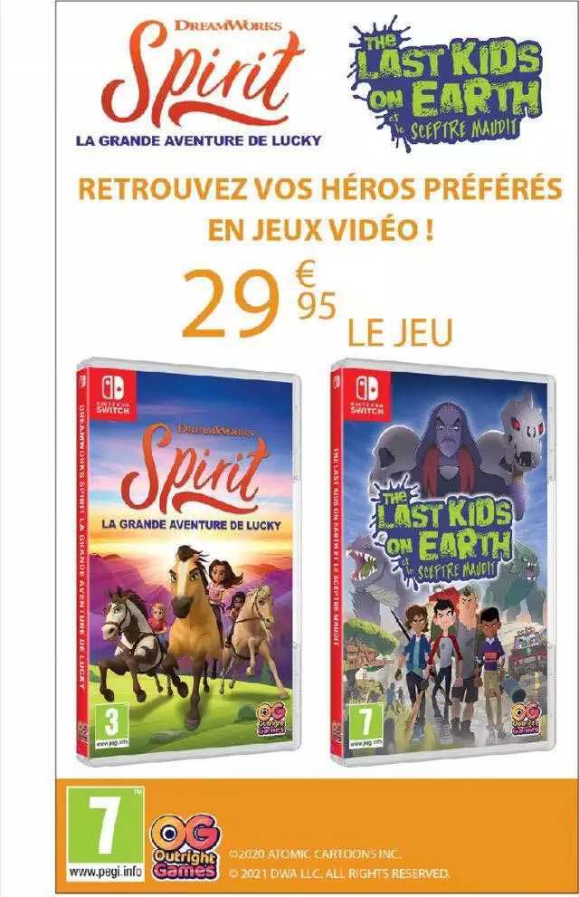 jeux vidéo : spirit, the last kids on earth