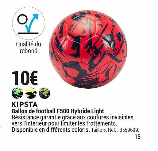 Kipsta Ballon De Football F500 Hybride Light