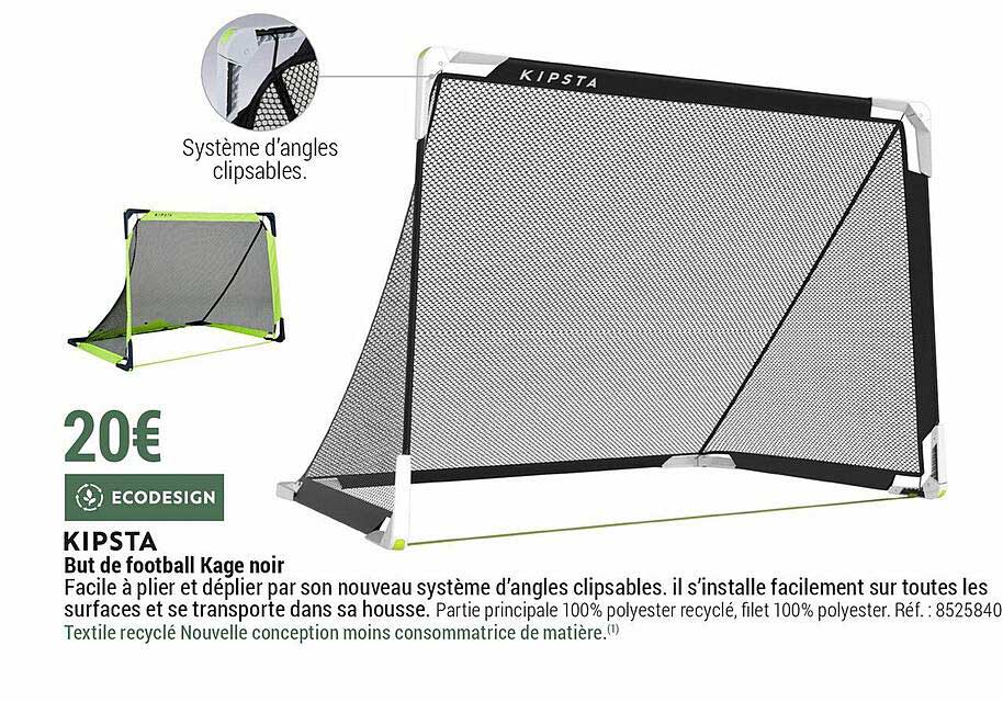 kipsta but de football kage noir
