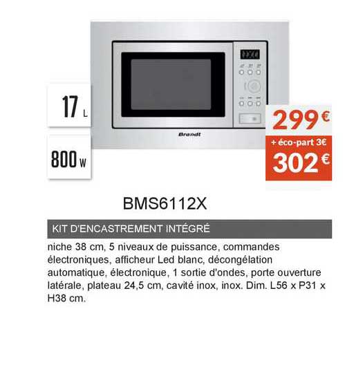 kit d'encastrement intégré bms6112x