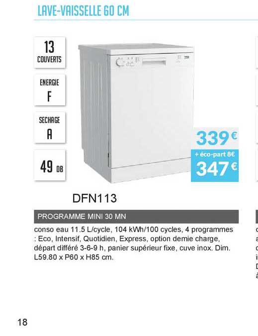 lave-vaisselle 60 cm