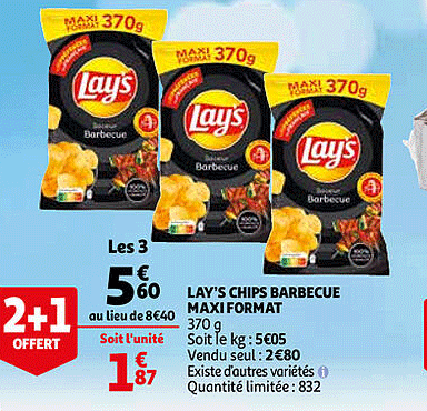 lay's chips barbecue maxi format
