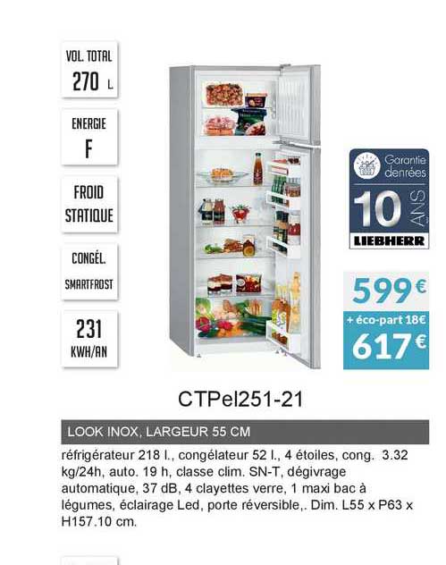 look inox largeur 55 cm ctpei251-21