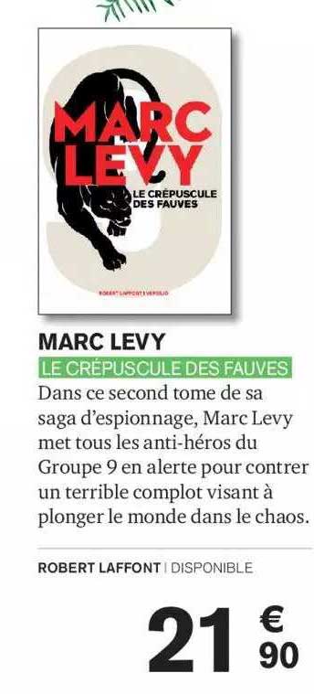 marc levy - le crépuscule des fauves