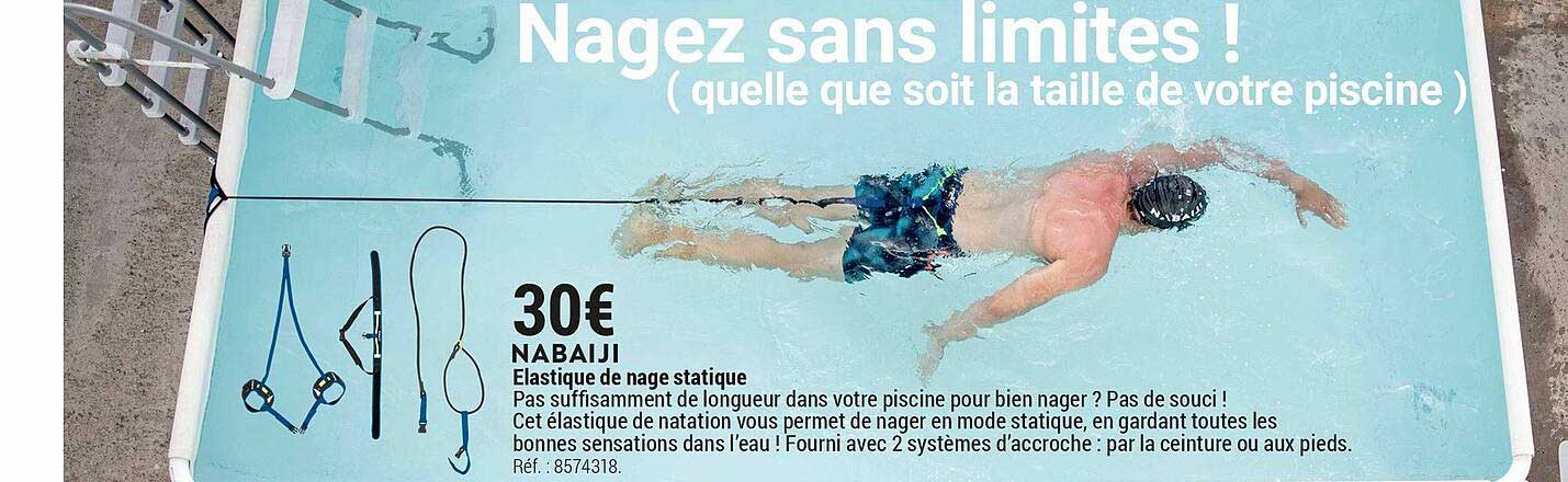 nabaiji élastique de nage statique