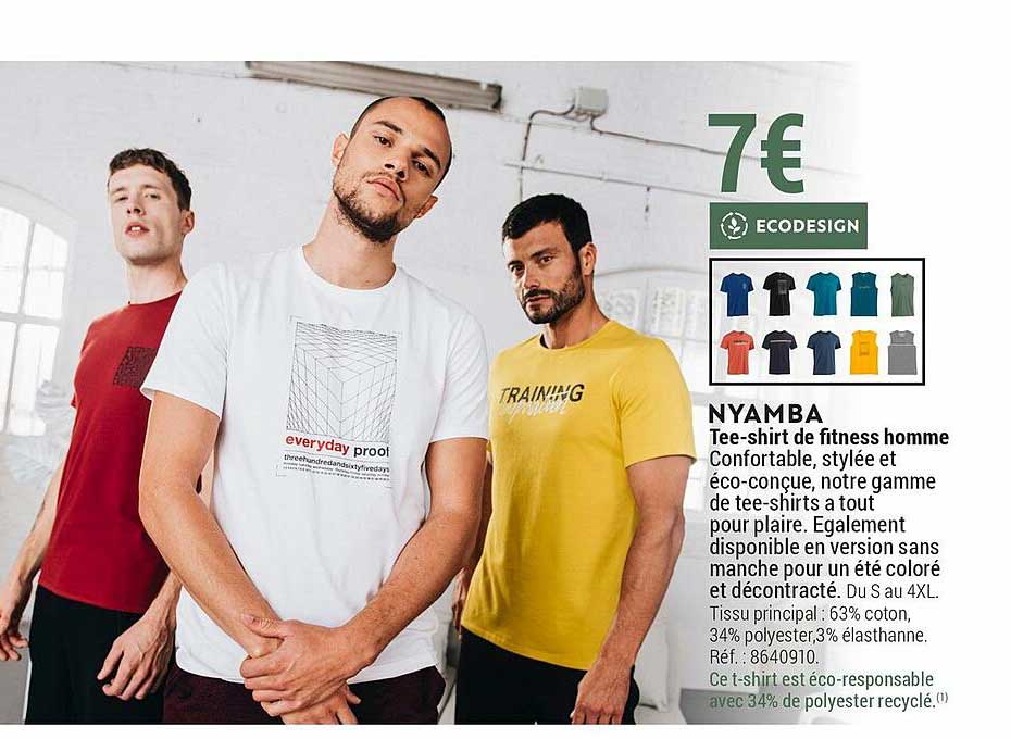 nyamba tee-shirt de fitness homme