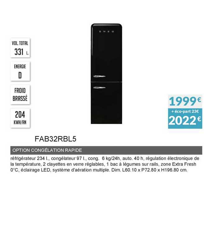 option congélation rapide fab32rbl5