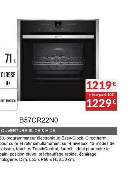 ouverture slide & hide b57cr22n0