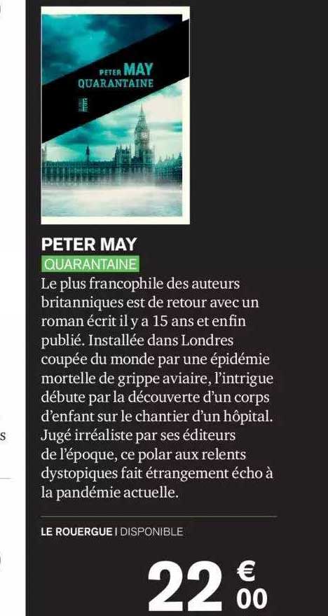 peter may quarantaine