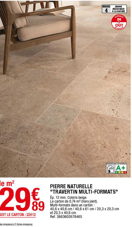 pierre naturelle "travertin multi-formats"