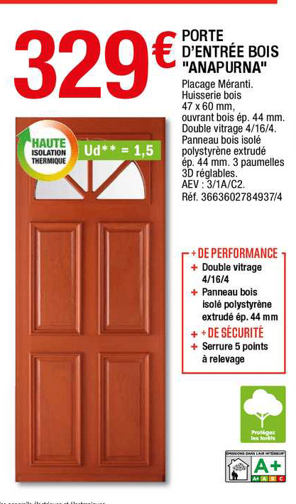 porte d'entrée bois "anapurna"