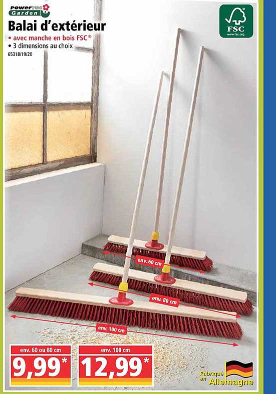 powertec garden balai d'extérieur