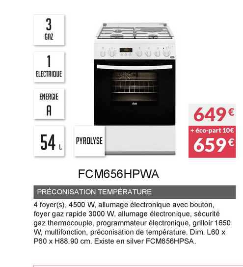 préconisation température fcm656hpwa