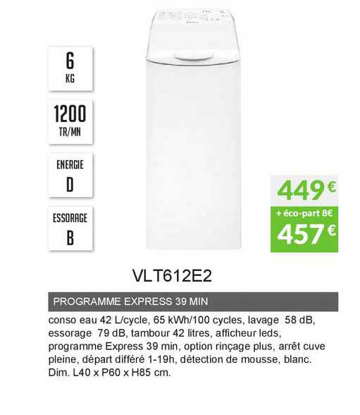 programme express 39 min vlt612e2