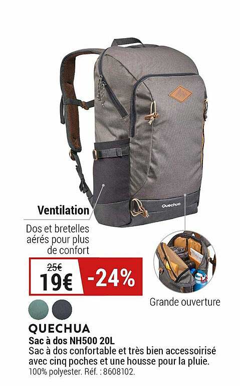 Quechua Sac à Dos Nh500 20l