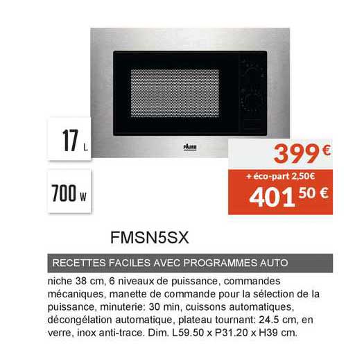 recettes faciles avec programmes auto fmsn5sx