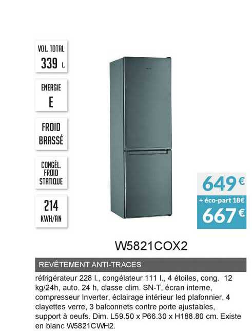 revêtement anti-traces w582cox2