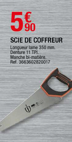 scie de coffreur