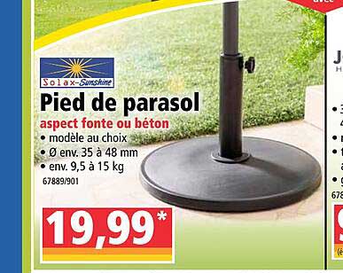 solax sunshine pied de parasol