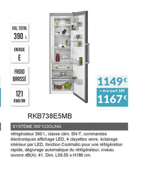 Système 360° Cooling Rkb738e5mb