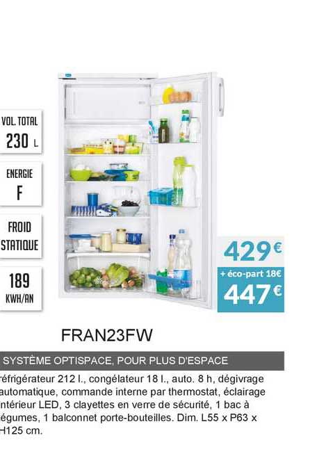 système optispace pour plus d'espace fran23fw