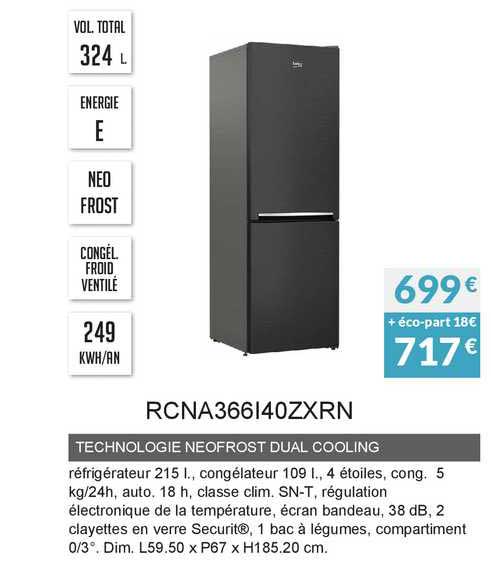 technolgie neofrost dual cooling rcna366i40zxrn