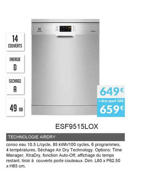 technologie airdry esf9515lox
