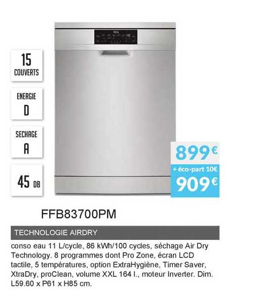 technologie airdry ffb83700pm