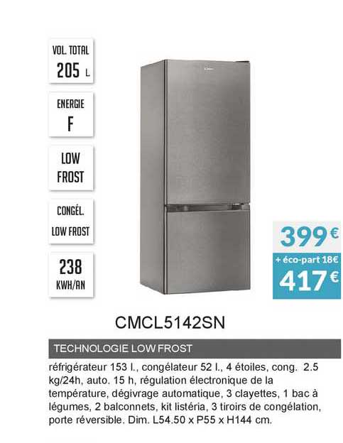 technologie low frost cmcl5142sn