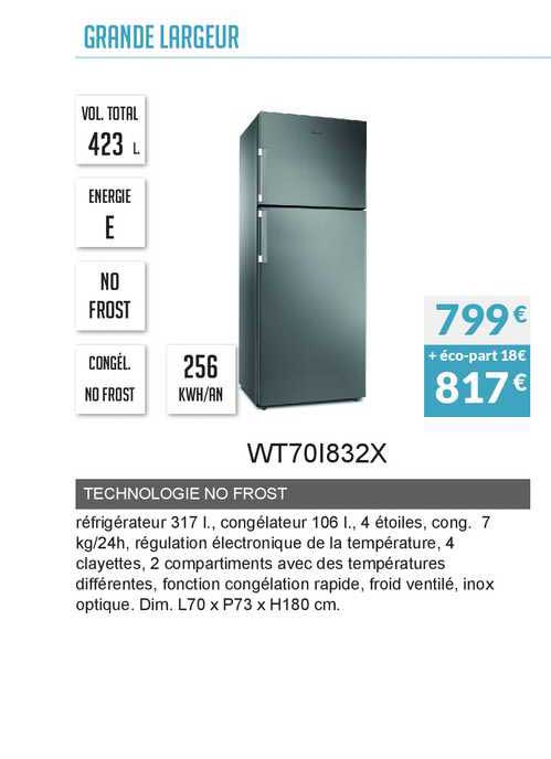 technologie no frost wt70i832x