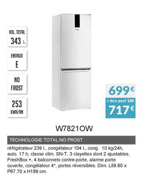 technologie total no frost w7821ow