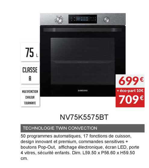 technologie twin convection nv75k5575bt