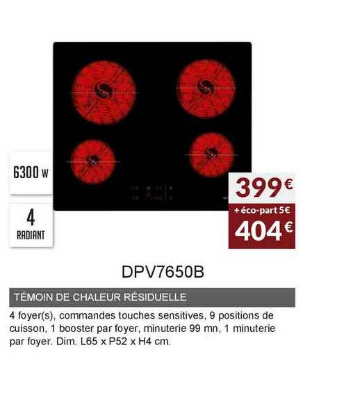 Témoin De Chaleur Résiduelle Dpv7650b
