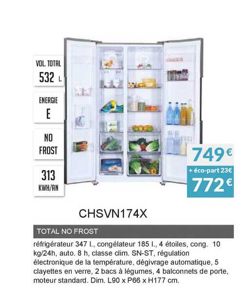 total no frost chsvn174x