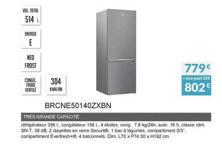 très grande capacité brcne5014zxbn