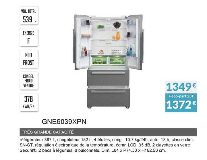 très grande capacité gne6039xpn