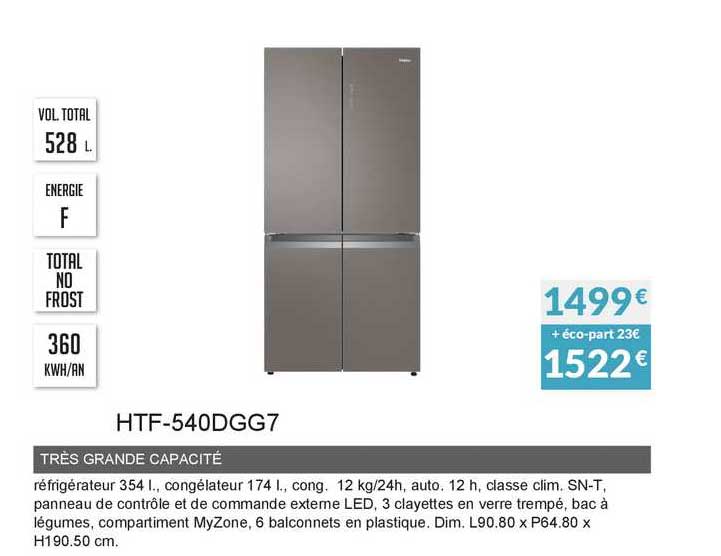 très grande capacité htf-540dgg7