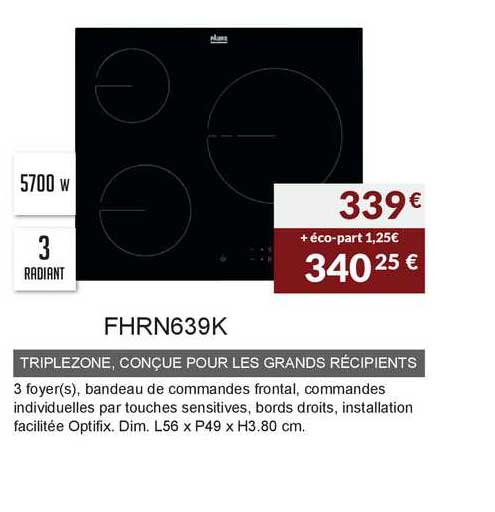 triplezone conçue pour les grands récipients fhrn639k