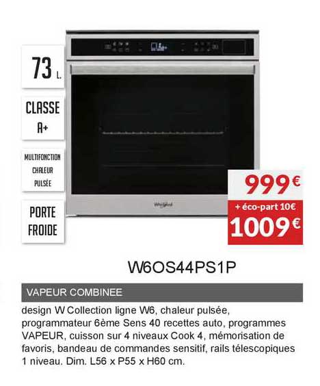 vapeur combinée w6os44ps1p