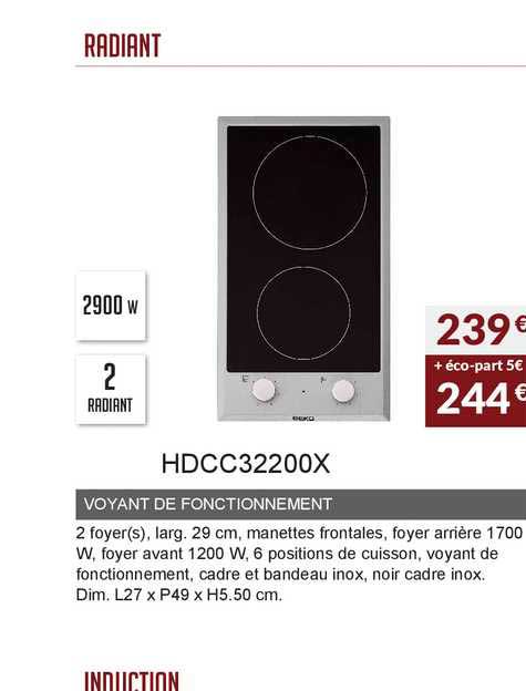 voyant de fonctionnement hdcc32200x