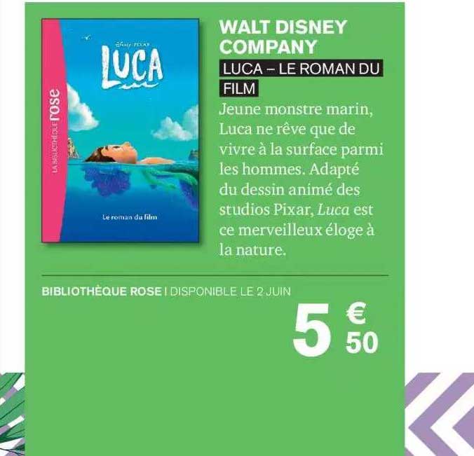 walt disney company - luca - le roman du film