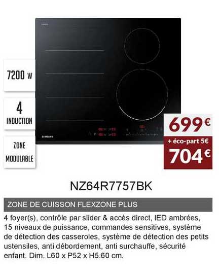 Zone De Cuisson Flexzone Plus Nz64r7757bk