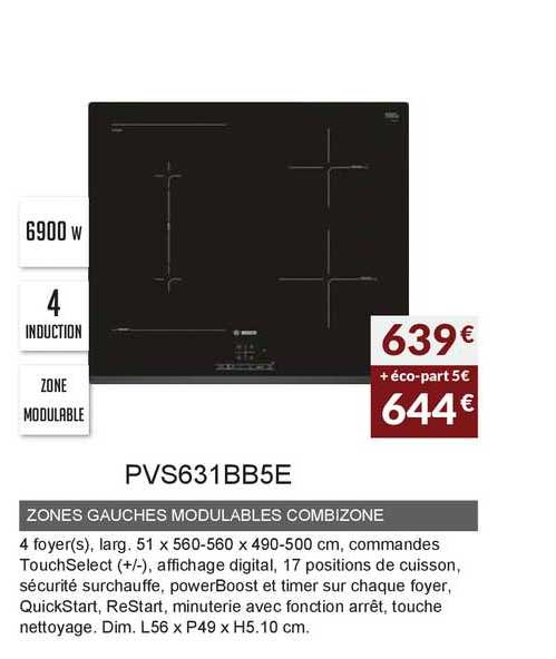 zones gauches modulables combizone pvs631bb5e