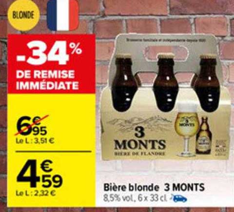Bière Blonde 3 Monts