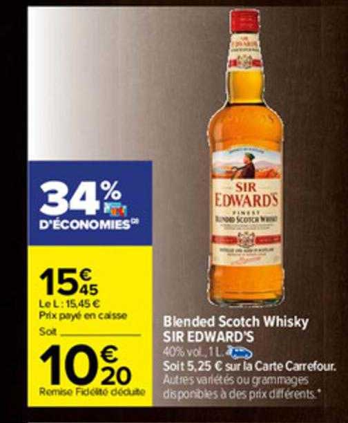 blended scotch whisky sir edward's