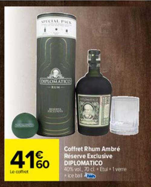coffret rhum ambré réserve exclusive diplomatico